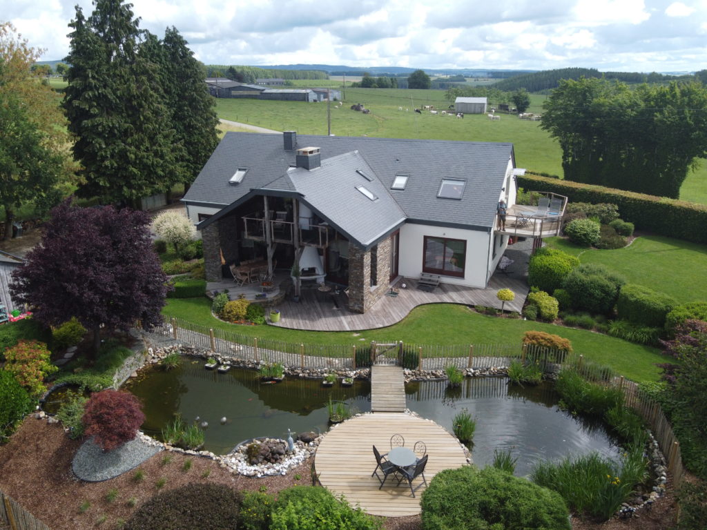 Vue du gîte à l'arrière